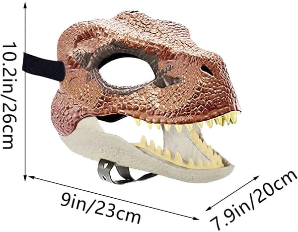 Jurassic World Dinosaurie Mask (Brun)