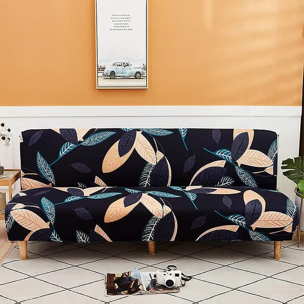 Soffaöverdrag utan armstöd stretch armlös soffa överkast 2-sits soffa överdrag