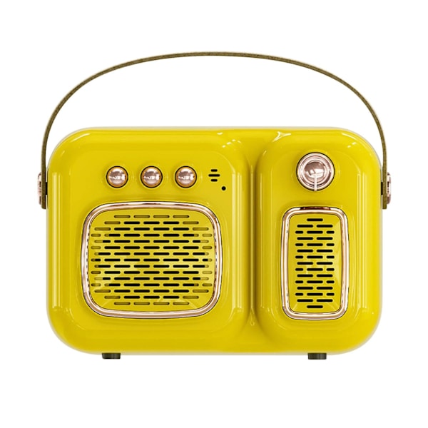 Kreativ retro trådlös Bluetooth-högtalare (gul)