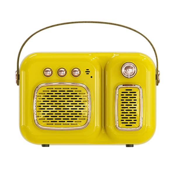 Kreativ Retro Trådløs Bluetooth Højttaler (Gul)