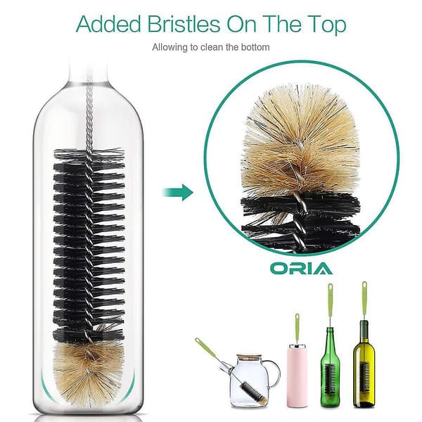 Puhdistus Caddy Ultra Long Jug Brush Pullo Brush Washers kapea pullo olut（Vihreä）