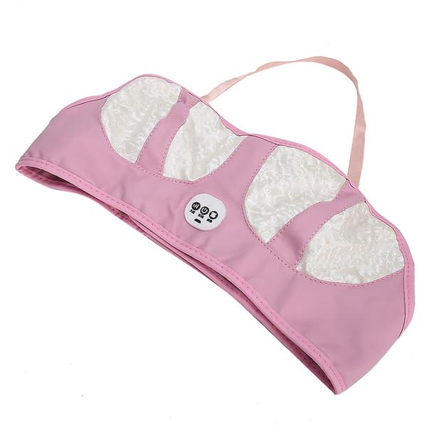 Vibrationsbehå för bröstförstoring, elektrisk bröstmassagemaskin (rosa/vit)