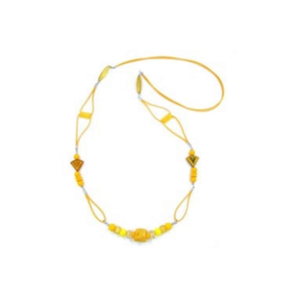 Halsband Sten Pärla Matt Gul 100cm - Gl02406