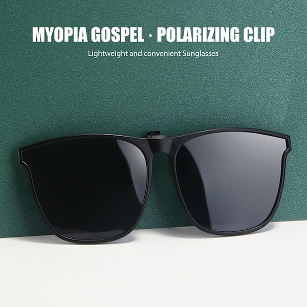 Polariserte Clip-on Flip Up Solbriller UV400 Linser Reversible Polariserte Clip Solbriller for Sykling Kjøring（Gradient Te）