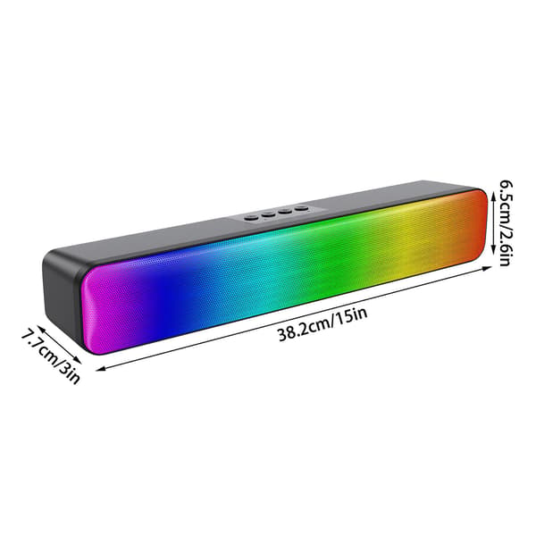 Udsalg Trådløs Bluetooth-højttaler Intelligent Bas, RGB Farvelysstribe Bil Computer Kort Lyd, Velegnet Til Hjemmet Som Gaver