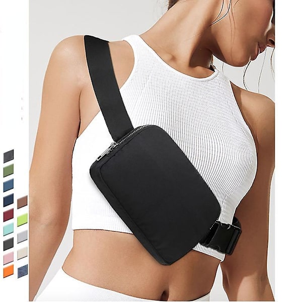Casual midjeväska Vattentät Bärbar Pack Dragkedja Bröstväska Utomhus Sport Crossbody Väska Casual Resväska Löparväskor