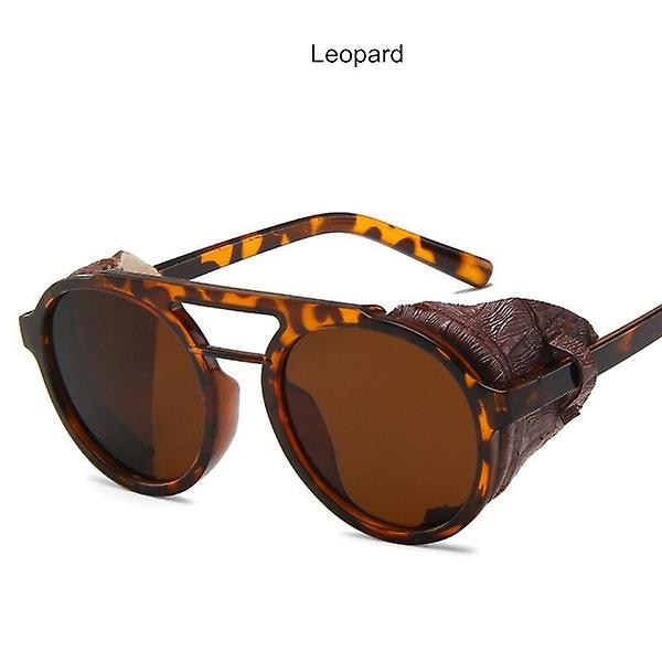 Retro Steampunk Solglasögon Män [leopard Ram]