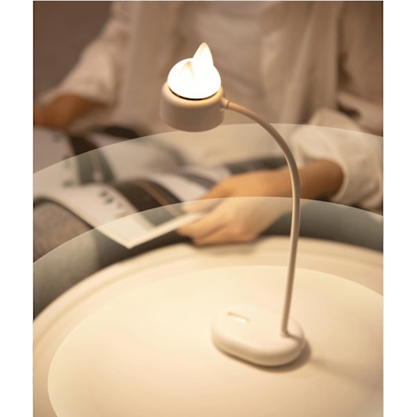 Barne-LED-skrivebordslampe, søt kattenattlys for soverom, mini