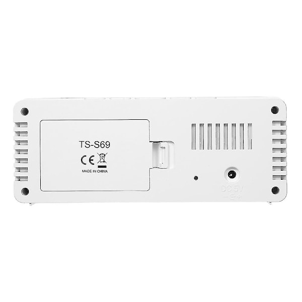 Digital LED-väckarklocka USB och batteridriven 12h/24h C/f-display Alarmklocka med snoozefunktion Justerbar LED