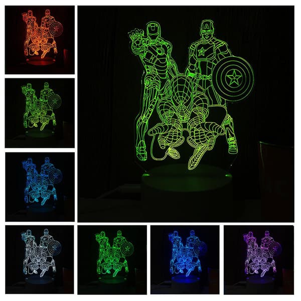 3D Illusion Lampe Anime Figur 3D LED Natlampe