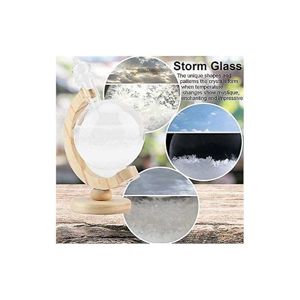 Kristallväderprognosflaska Önskeboll Kreativ globformad glasflaska Storm Desktop Väderstation Väderprediktor Cisea