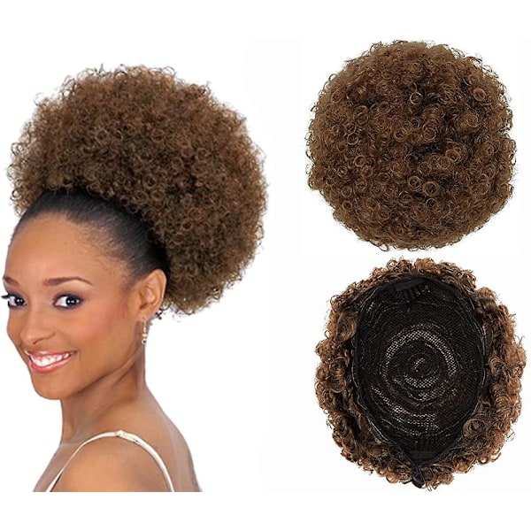 Drawstring Ponytail Synthetic Short Curly Bun Extension Hairpieces Updo Hair