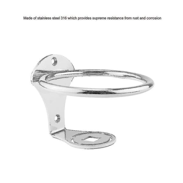 Ny 316 rustfrit stål sølv ring drikkeholder stand mount support marine båd. (sølv)(1stk