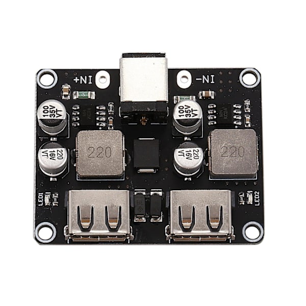 2-kanals USB QC3.0 QC2.0 DC-DC-omvandlare laddningsmodul 6-32V 9V 12V 24V till snabb snabbladdare Ci（svart）