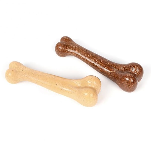Interaktiva hundtuggleksaker Nötköttsmak Simulering Kohudben Naturligt husdjursleksak Hundtandning Pinne Bitresistent Slitstark（18,5 cm411）