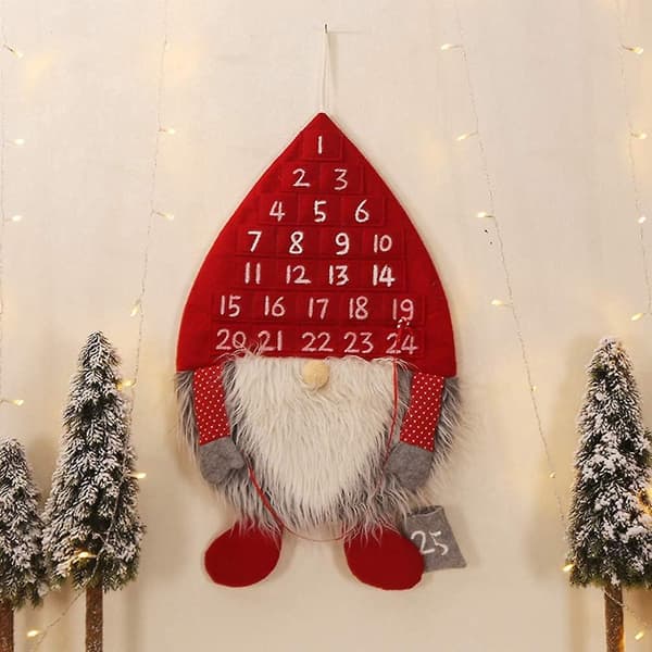 Holibanna Adventskalender Nedtelling til Veggkalender Rød