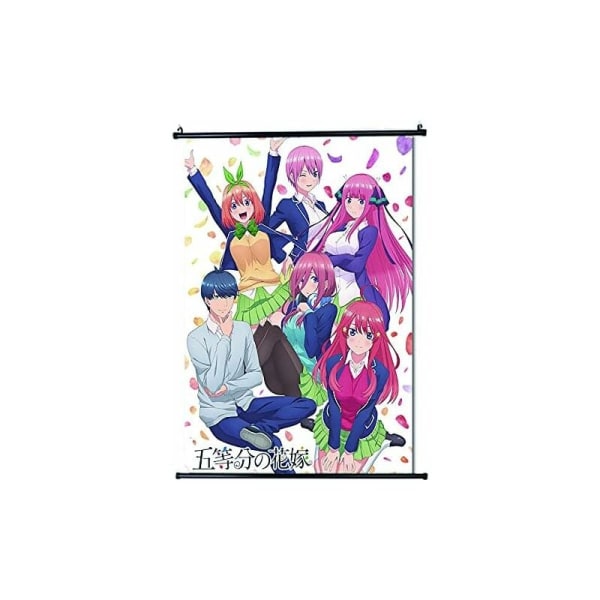 The Quintessential Quintuplets Anime Stof Scroll Plakat Vægindretning Hjemmeindretning Perfekt til soveværelset 30x45cm (12x18inch)