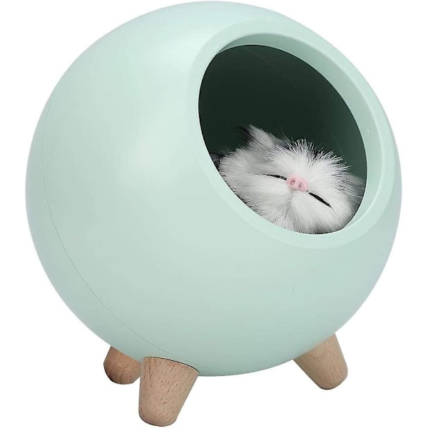 Cat Pet House Table Lamp, Cute Cat Night Light Little Pet House Dual Power Usb Charging