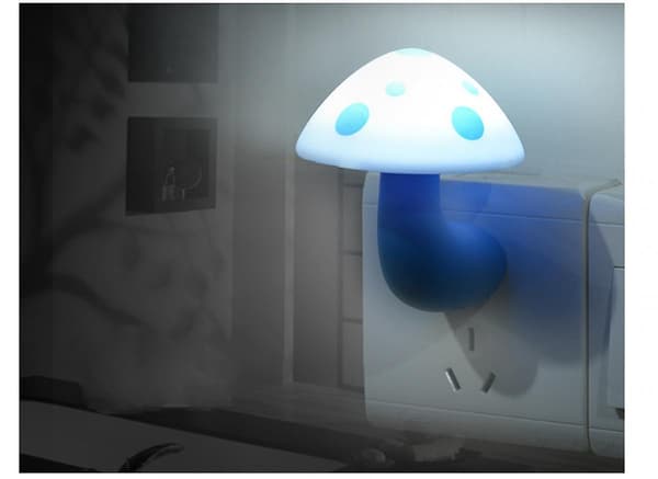 Champignonformet energibesparende sensor LED natlys med
