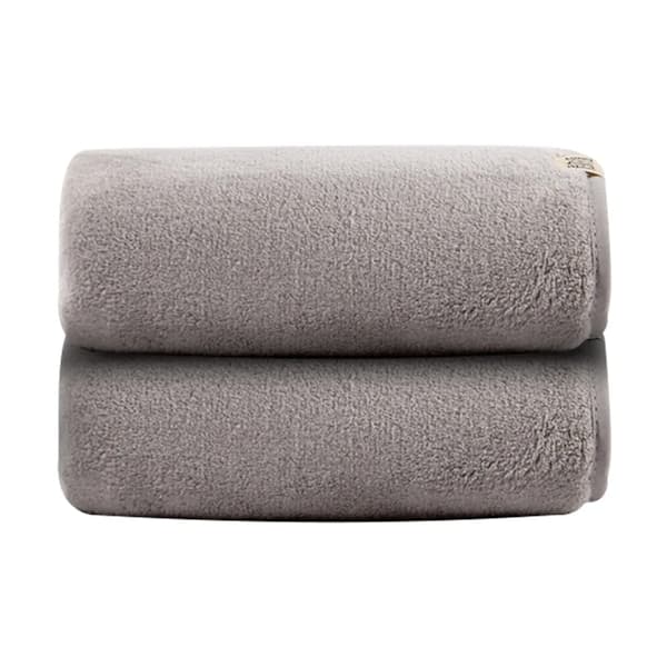 Badlakan i Rayon Bambu Bomull - Badlakan Set med Handdukar för Badrum, Grå