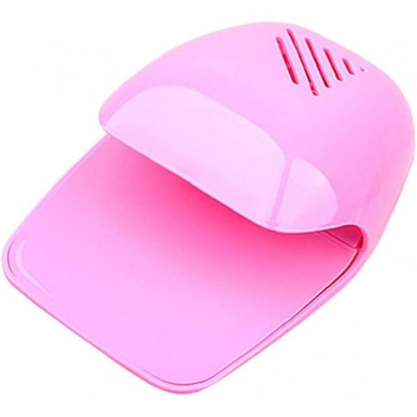 Nagelverktyg, Mini Nageltork Fläkt Portable Nail Art Drying Gel Polish Blow Cooler Machine Pink