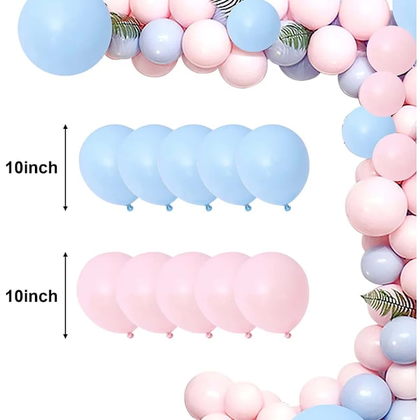 10” Macaronfärgade ballonger, Pastell Latexballonger för fest- och bröllopsdekorationer