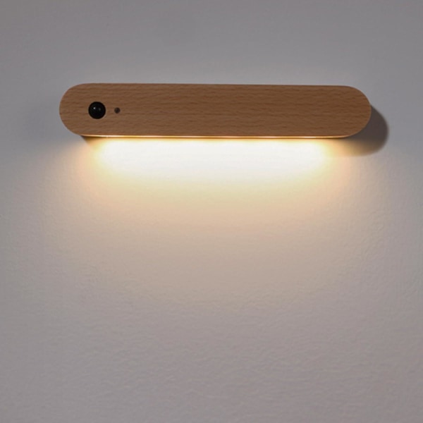 Batteridriven vägglampa - Led rörelsesensor för barn i sovrummet Nattlampa, USB -uppladdningsbart magnetiskt ljus med varmt vitt ljus