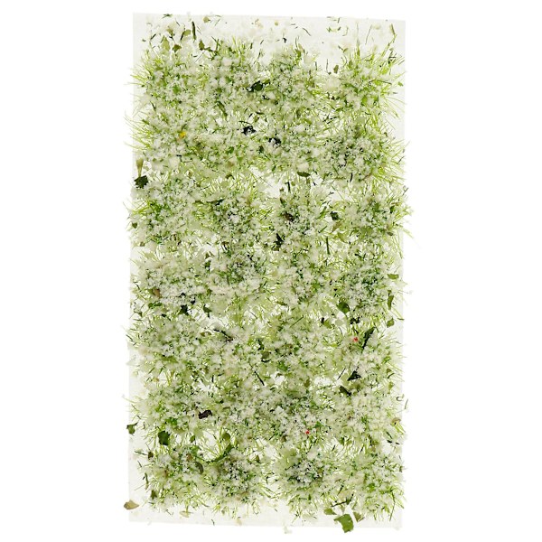 1 æske miniature vegetation simulering blomsterklynge mini hus scene dekor (1,5X1cm, hvid)