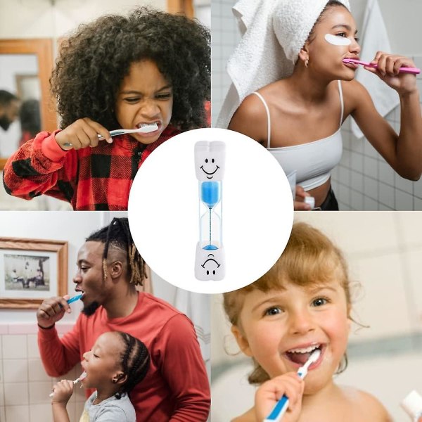 Yellow Smiley - 3 minuters tandborstesandtimer, badrumstillbehör för barn, tandtimer för barn, tandhygien, timglas, kökstillbehör