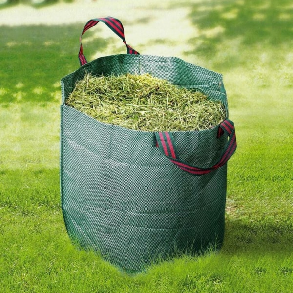 120L trädgårdspåse med handtag - hopfällbar vattentät trädgårdspåse trädgårdsavfall, resistent mot vegetabiliskt avfall