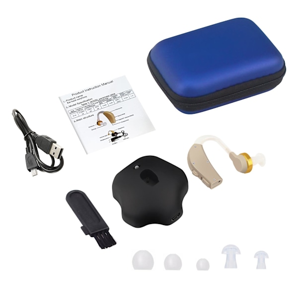 USB-oppladbare høreapparater Mini øre hørselsforsterker Justerbar tone Høreapparat Lydforsterker Høreapparat for eldre（Lydforsterker）