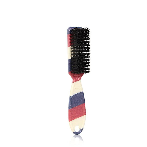 Barberblad rengöringsborste, barberklippborste barberblekningsborste nackdamm för hårklippning (röd/vit/blå)