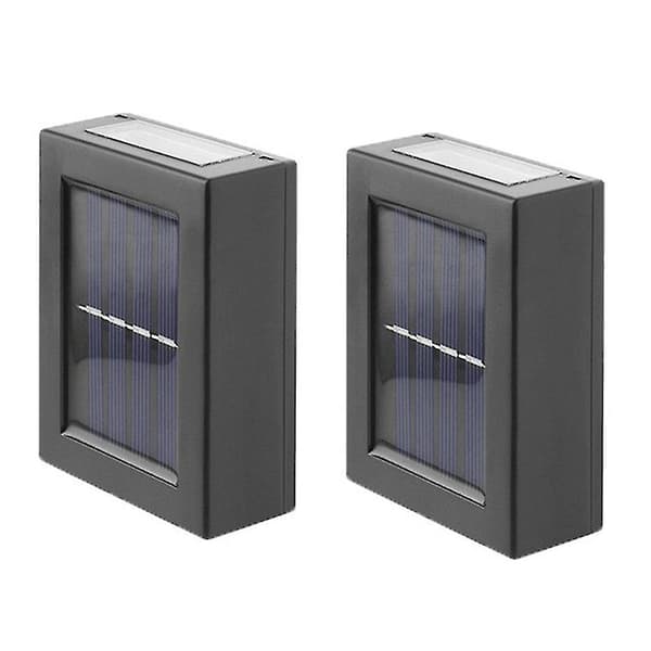 Utendørs LED solcellelys veggmontert vanntett solcellelampe multifunksjonell solcellelys for hage gårdsplass (hvitt lys)