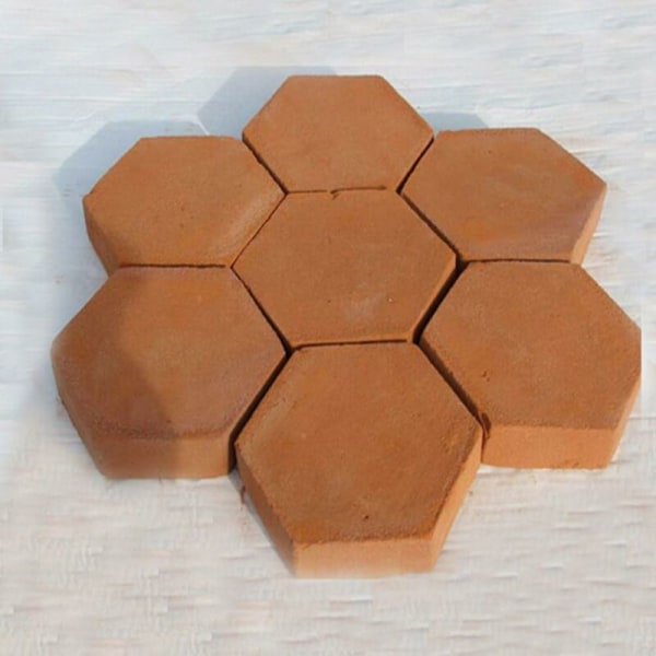 Sekskantet form kan genanvendes til betonbelægningscementfliser til fortovsindkørsel gårdhavegulv (30x30 cm, sort) - DKSFJKL