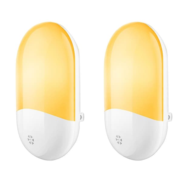 2 st väggkontakt i sovrummet skymning till gryning sensor smart barn vuxna LED nattlampa（UK）