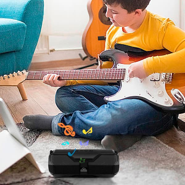 Bluetooth-høyttaler Trådløs Bluetooth-høyttaler Utendørs Bærbar Plug-in Subwoofer Lydsystem (Svart)