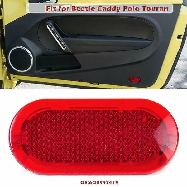 2 stk røde interiør dørpanel advarsel hette reflektor for Caddy 6q0947419