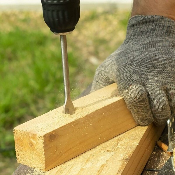 Træbor, professionelt flade træborsæt, flade træbor, håndværkerværktøj 6/10/12/16/20/20/22/25/32 mm til træbearbejdning, 8 stk.