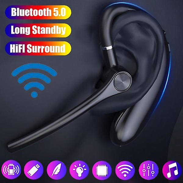 180 asteen kierto kivuton korvakoukku Bluetooth-kuuloke langaton Bluetooth 5.0 kuuloke Hifi Stereo melunvaimennus kuuloke toimistoon liiketoimintaan ajamiseen