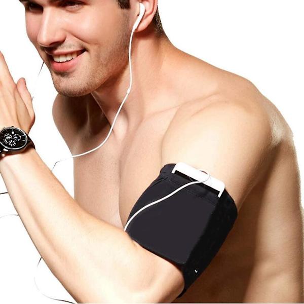 Universal sportarmband för alla mobiltelefoner. Telefonarmband för löpning, fitness och gymträning Passar telefoner upp till 7\" ren svart XL