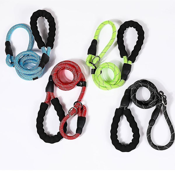 Slip Leash til små hunde/hvalpe, Anti-kvælende træningsline rebline med reflekstråde