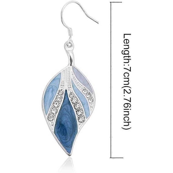 Hängande Örhängen Sterling Silver Drop Örhänge Handgjorda Bohemiska Tåreformade Örhängen