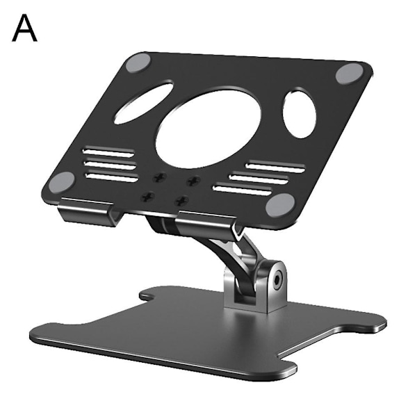 Metal Tablet Bracket Säädettävä Yleinen Tablet-Pöytäjalusta Taitettava (Musta)