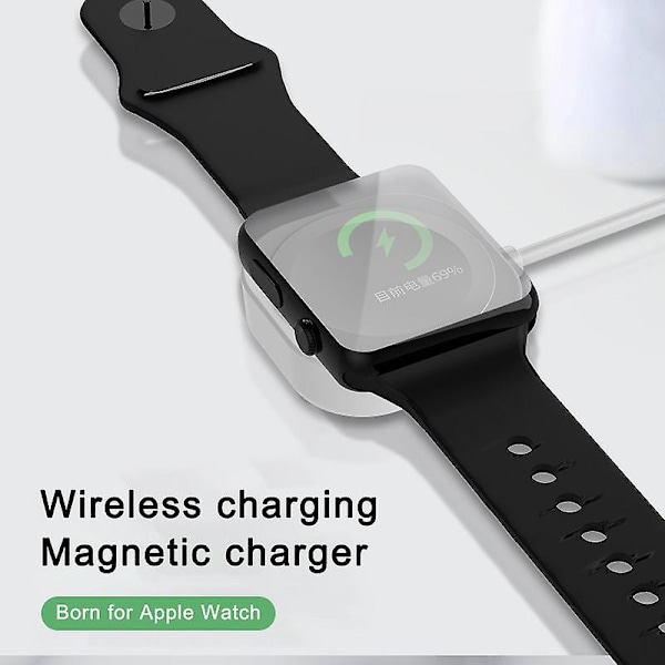 Trådløs lader for Iwatch1, Iwatch2, Iwatch3, Iwatch4, Iwatch5 - Hvit