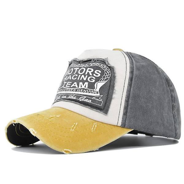 2023 Retro Tvättat Baseballkeps Toppad Kep Tillverkad Av Gammal Baseballkeps Motorer Tryckt Hatt Sjömanskeps