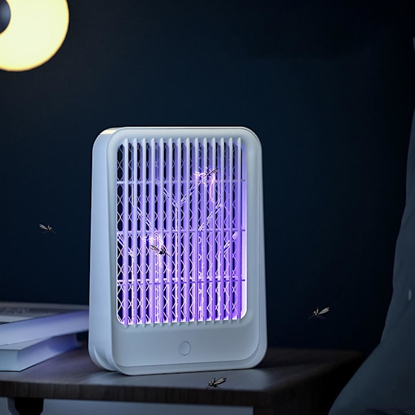 USB-drevet myggaviserlampe uten stråling, holdbar avvisende lys for soverommet hjem (lader, hvit)