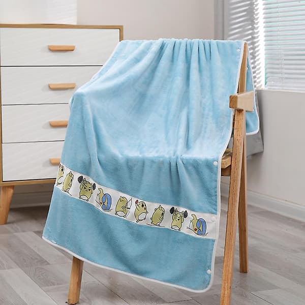 Badehåndklæde i kationisk koralfleece med høj densitet
