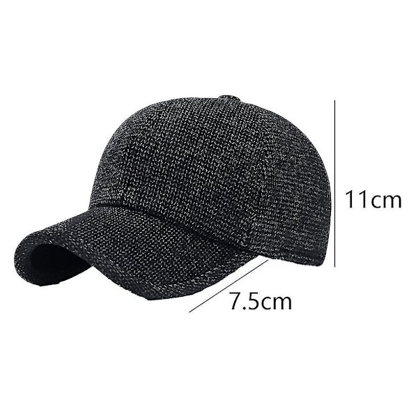 Herr Vinter Termisk Ull Ull Tweed Spetsig Baseballkeps