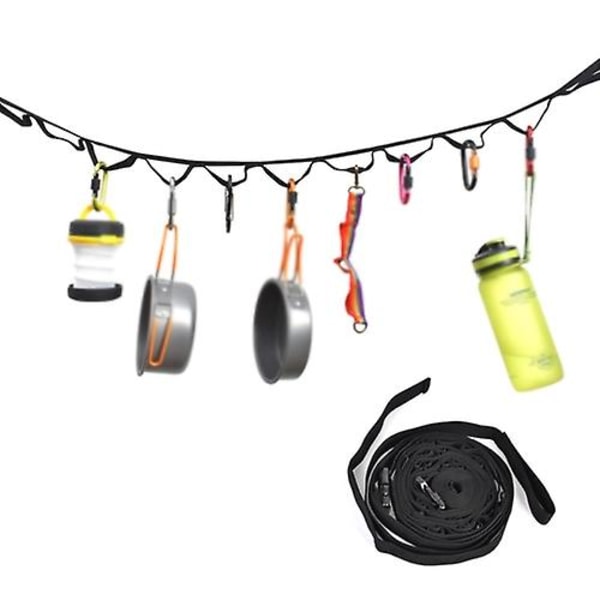 Udendørs Camping Telte Opbevaring Tøjline 19 Ring Vild Camp Stropper Lanyard