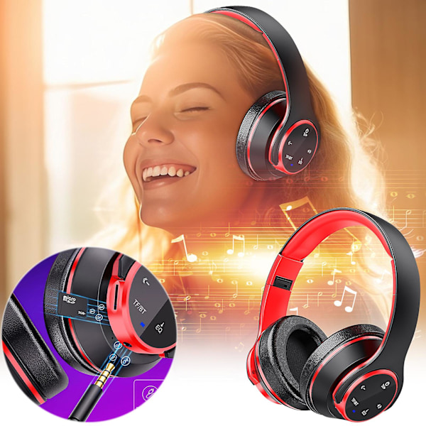 Outdoor Bluetooth Headphones Wireless - Aural Earmuff Headset Stereo Headset